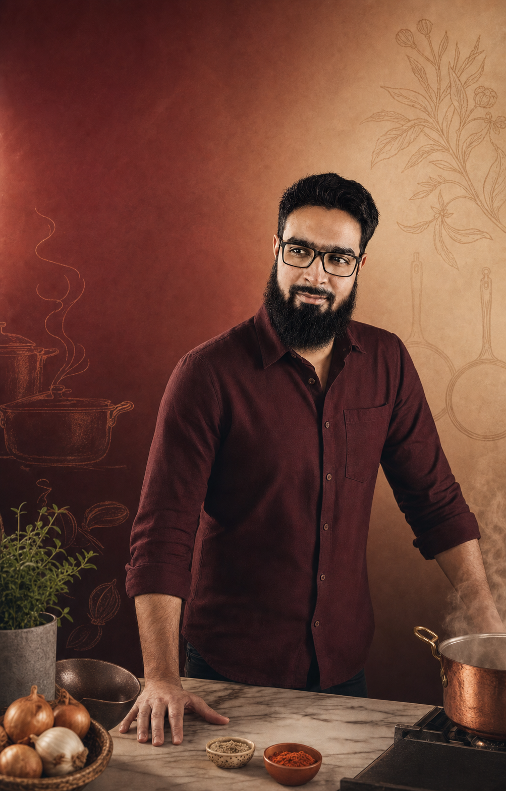Mohd Khaja Moinuddin, founder, in the Delicacies kitchen